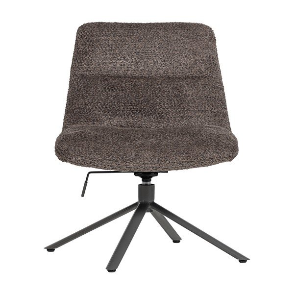 Barna forgó buklé fotel Soren – WOOOD-image-2