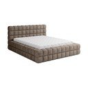 Világosbarna kárpitozott ágyneműtartós franciaágy ágyráccsal 180x200 cm Dizzle – ELTAP