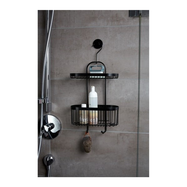 Classic Plus 2 Tier Caddy fekete felfüggeszthető kosár - Wenko-image-4