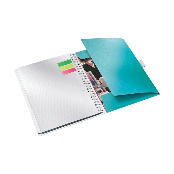 Türkizkék hordozható vonalas jegyzetfüzet, 80 lap - Leitz-image-2