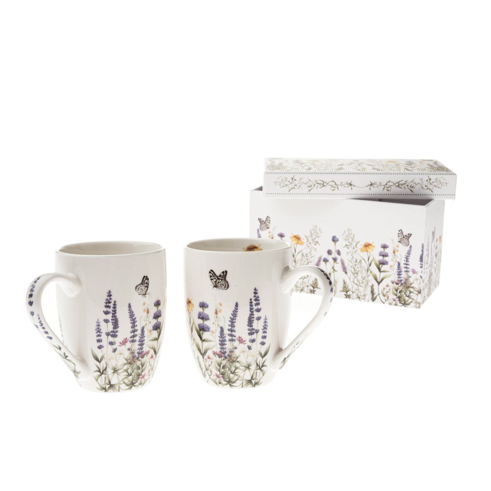 Krémszínű porcelán bögre szett 2 db-os 350 ml  Dakls