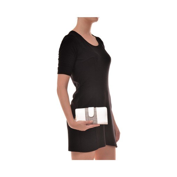 Ophelia fehér pénztárca barna részletekkel - Mangotti Bags-image-4