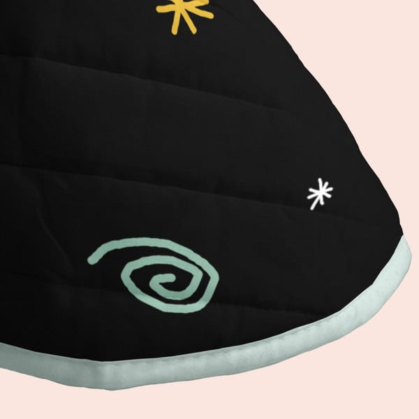 Fekete steppelt ágytakaró 270x260 cm Cosmic cats – Aware-image-4