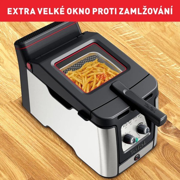 Fekete-matt ezüstszínű fritőz Clear Duo FR600D10 – Tefal-image-4