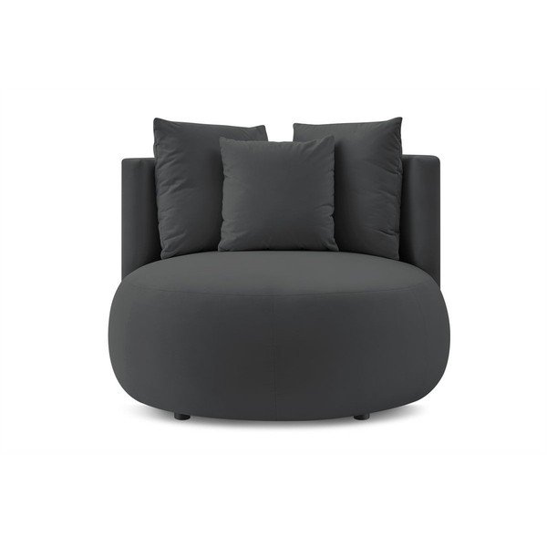 Sötétszürke bársony fotel Cesar – Bobochic Paris-image-3