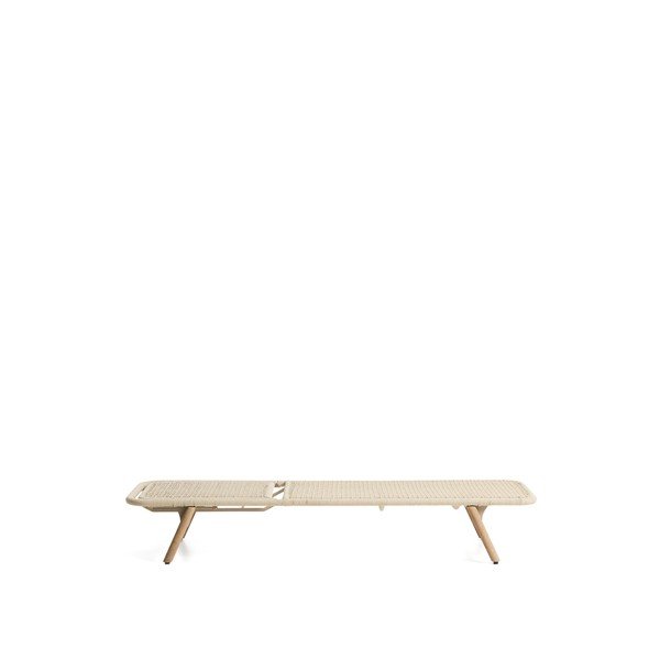 Krémszínű fém állítható kerti napozóágy Dandara – Kave Home-image-3