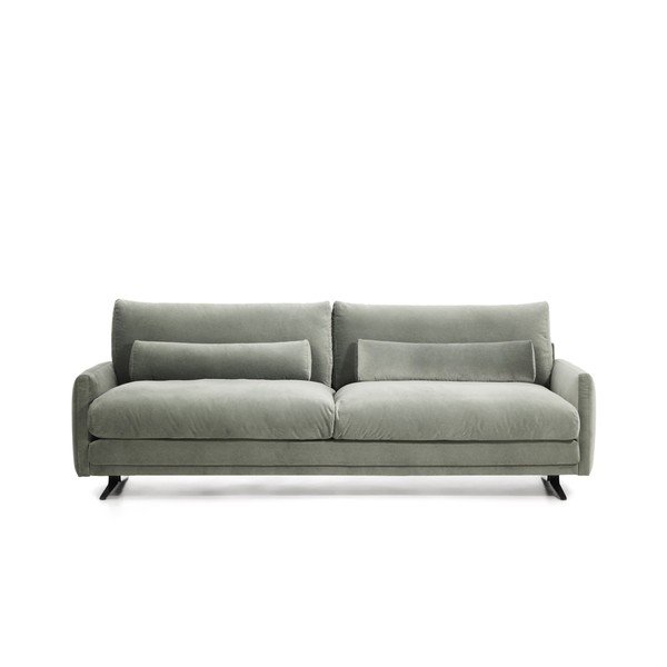 Zöld bársony kanapé 240 cm Veliro – Kave Home