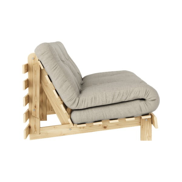 Szürkésbézs len kinyitható kanapé 160 cm Roots – Karup Design-image-4