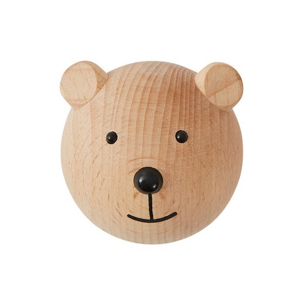 Natúr színű fali bükkfa akasztó Bear – OYOY Mini