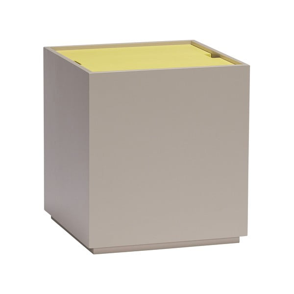 Sárga-szürke kőrisfa tárolóláda 40x45 cm Vault – Hübsch-image-2