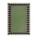 Zöld-lila kézi szövésű gyapjú szőnyeg 160x230 cm Kai Wool Border – Flair Rugs