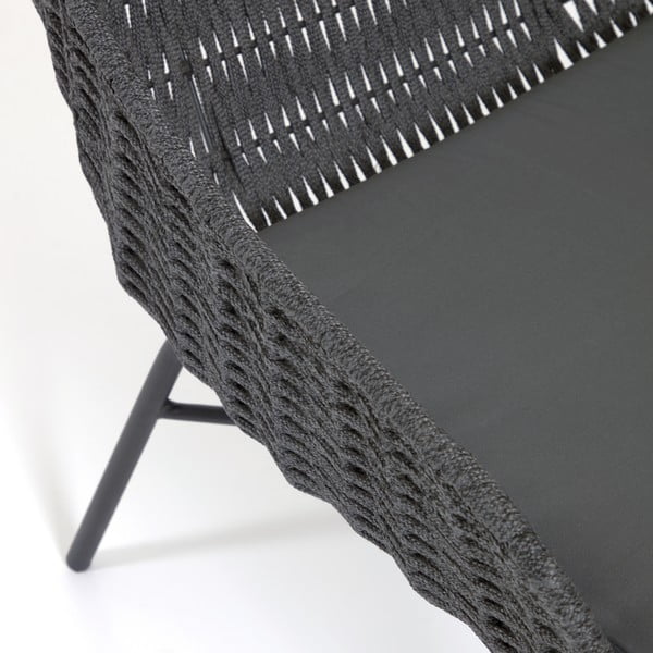 Abeli fekete kézzel készített kültéri fotel - Kave Home-image-1