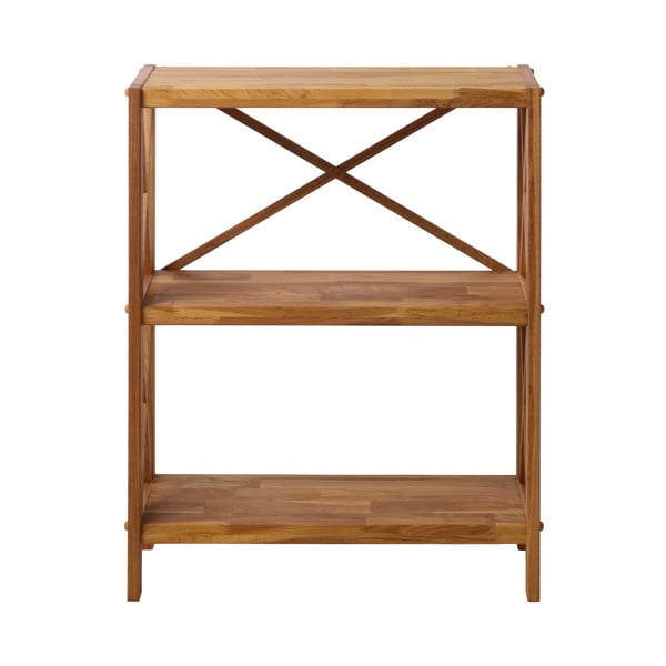 Natúr színű tölgyfa polcos állvány 70x87 cm X-Shelf – Unique Furniture