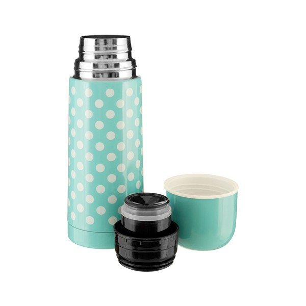Pöttyös mentazöld hőtartó palack, 350 ml - Premier Housewares-image-1