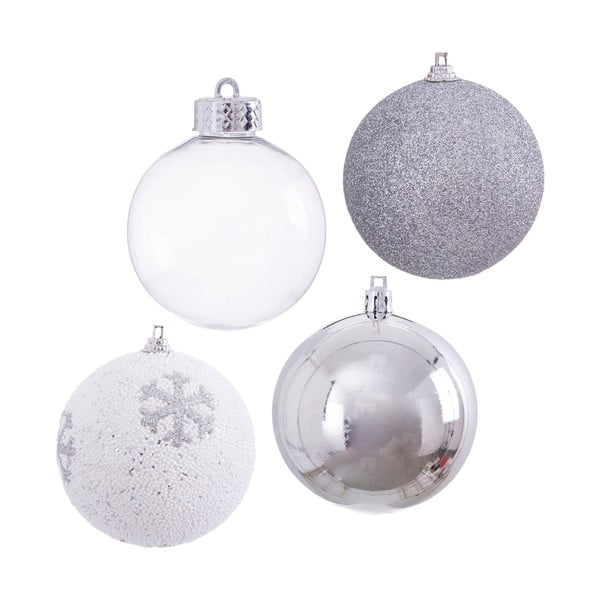 Foam 16 db-os ezüstszínű karácsonyfadísz szett, ø 6 cm - Unimasa-image-1