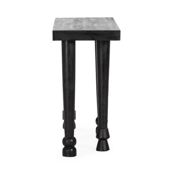 Fekete mangófa konzolasztal 40x130 cm Inaya – MOME-image-3