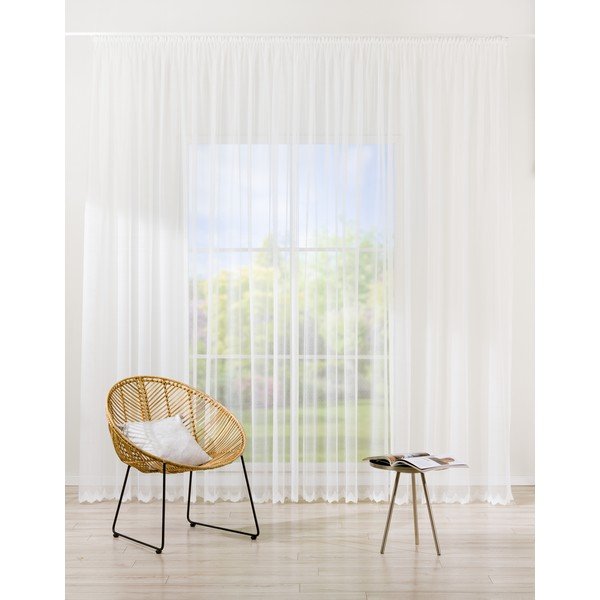 Fehér átlátszó függöny 140x245 cm Como – Mendola Fabrics-image-1