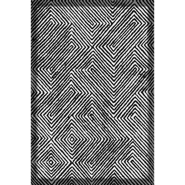 Fekete-fehér mosható futószőnyeg 80x200 cm Rimio – Vitaus