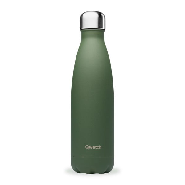 Zöld rozsdamentes acél utazó ivópalack 500 ml Granite - Qwetch