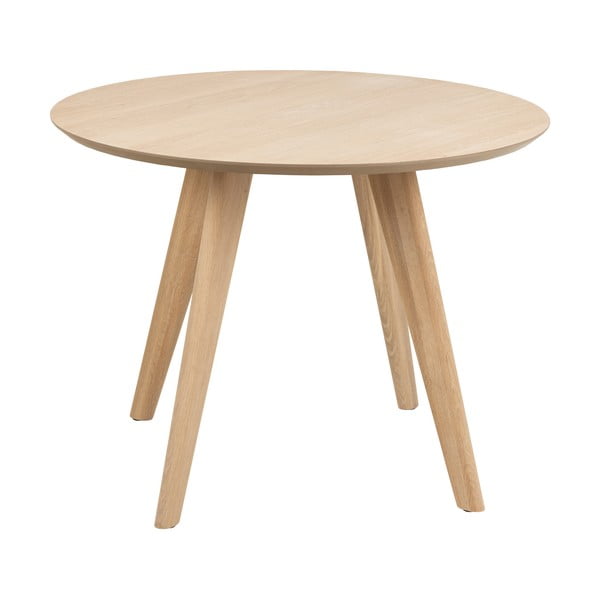 Kerek étkezőasztal tölgyfa dekoros asztallappal ø 100 cm Townsville – Actona-image-2