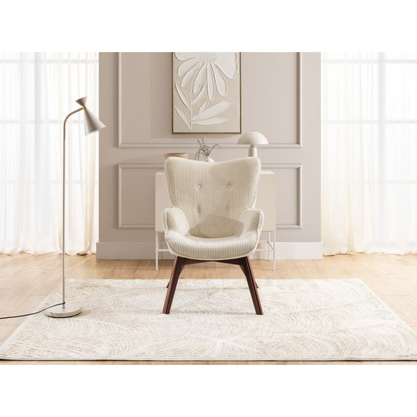 Bézs kordbársony fotel Niko – Ropez-image-1