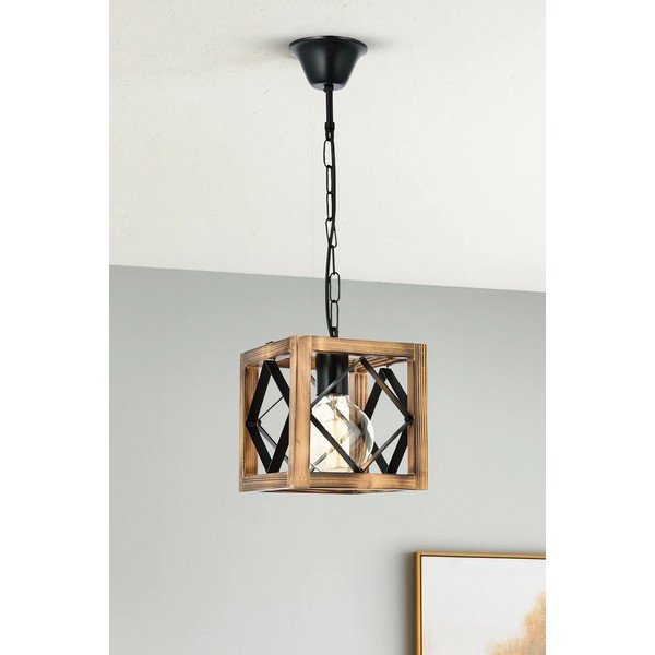 Zikzak Rustik fenyőfa függőlámpa-image-1