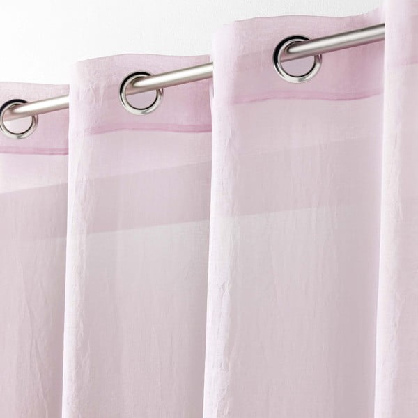 Rózsaszín fényáteresztő függöny 140x280 cm Telma – douceur d'intérieur-image-1