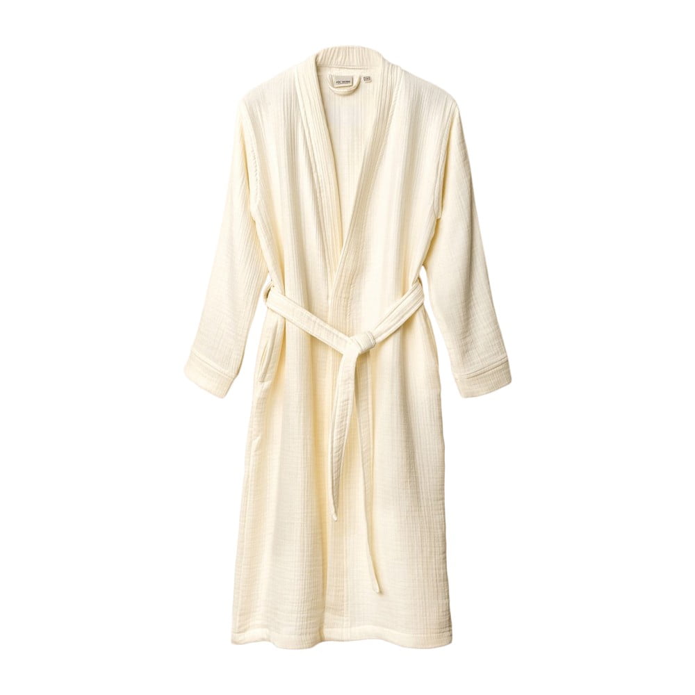 Krémszínű muszlin fürdőköpeny S/M Kimono Foutastic