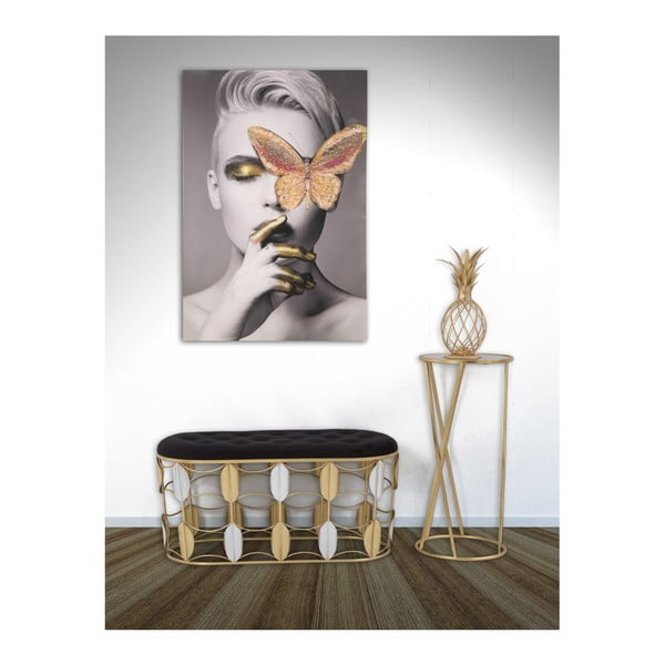 Glam Simple fekete-aranyszínű tárolóasztal, magasság 75 cm - Mauro Ferretti-image-2