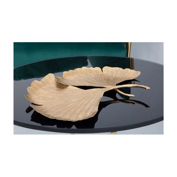 Doble Leaf aranyszínű dekoráció, 40 x 32 cm - Mauro Ferretti-image-1