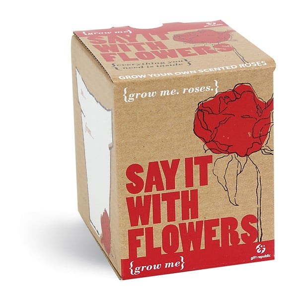 Say It With Flowers növénytermesztő készlet rózsamagokkal - Gift Republic