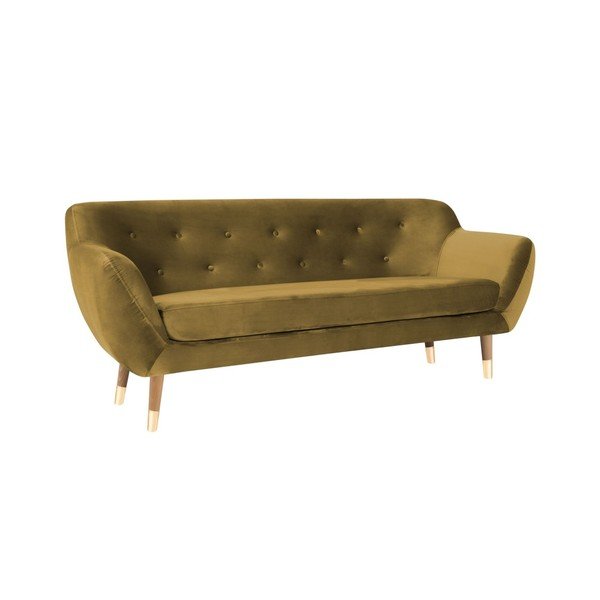Amelie aranyszínű kétszemélyes kanapé - Mazzini Sofas-image-2
