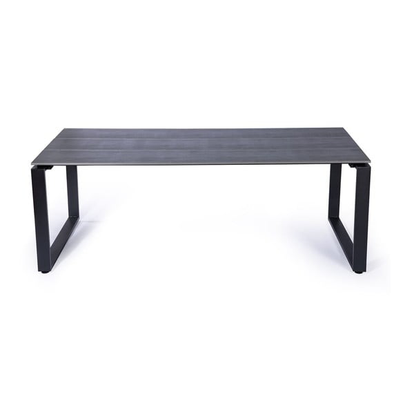 4 db rattan étkezőszék Gabriela és fekete asztal Strong - Bonami Essentials-image-1