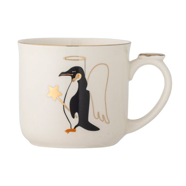 Krémszínű agyagkerámia bögre karácsonyi mintával, szűrővel 300 ml Valentin – Bloomingville-image-3