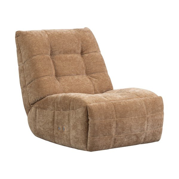 Világosbarna állítható kordbársony relaxációs fotel Hein – WOOOD