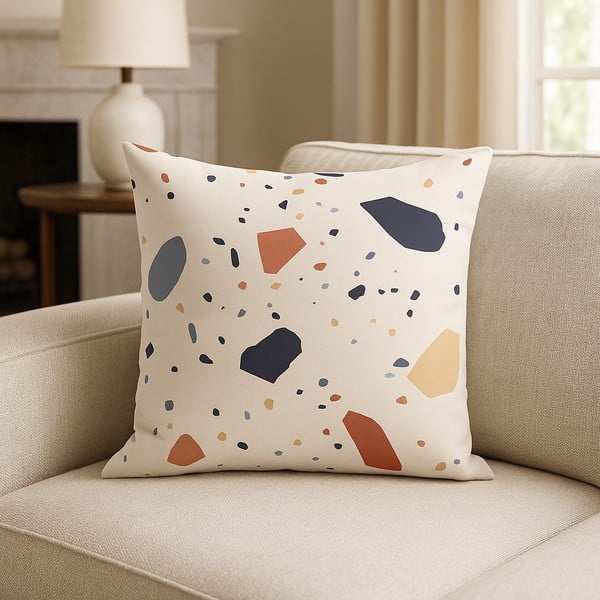 Párnahuzat 43x43 cm Cracked Terrazzo – Mila Home-image-1