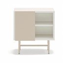 Bézs-krémszínű matt éjjeliszekrény Nube – Teulat