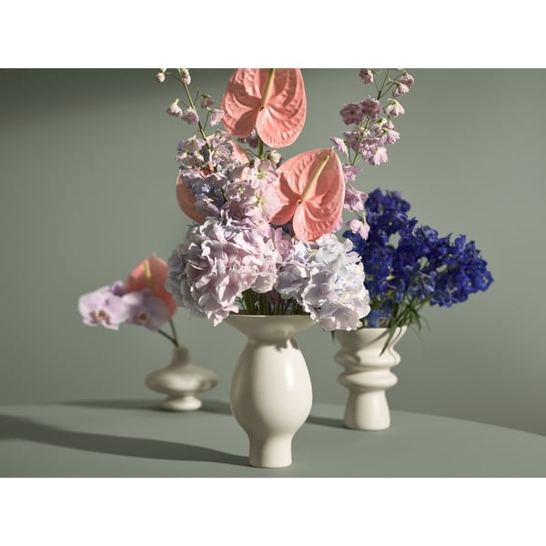 Kontur krémfehér kerámia váza, magasság 25 cm - Kähler Design-image-1