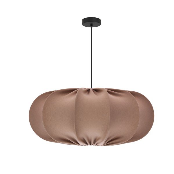 Barna függőlámpa textil búrával ø 52 cm Cafee – Candellux Lighting-image-3