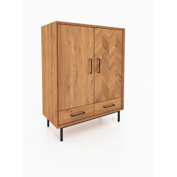 Natúr színű tölgyfa szekrény 97x125 cm Abies – The Beds-image-2