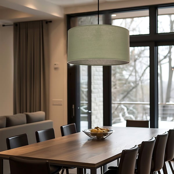 Zöld függőlámpa textil búrával ø 40 cm Shanti – Candellux Lighting-image-3
