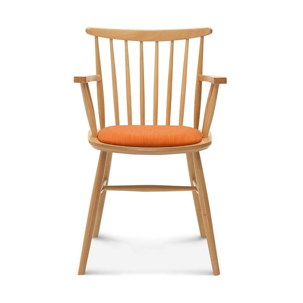 Asger fa szék narancssárga ülőpárnával - Fameg