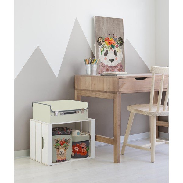 Textil tárolókosár szett 2 db-os Floral Llama – Little Nice Things-image-1