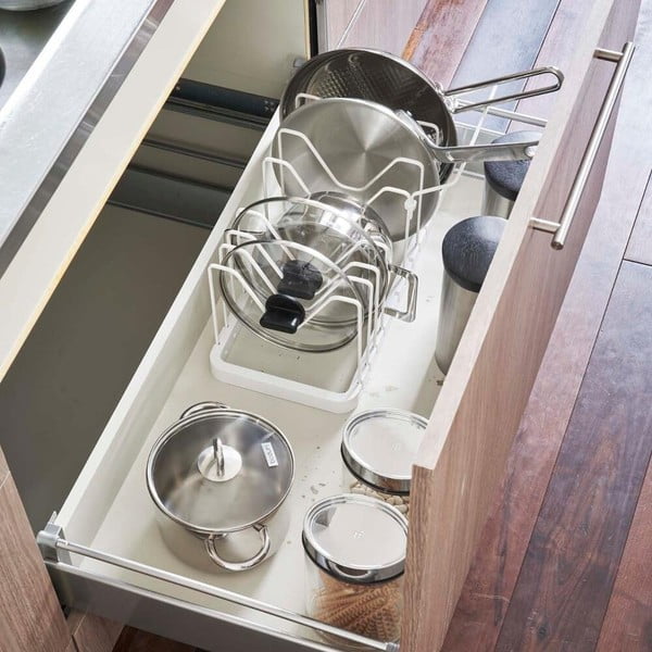 Tower fehér állítható fedőtartó állvány - YAMAZAKI-image-3