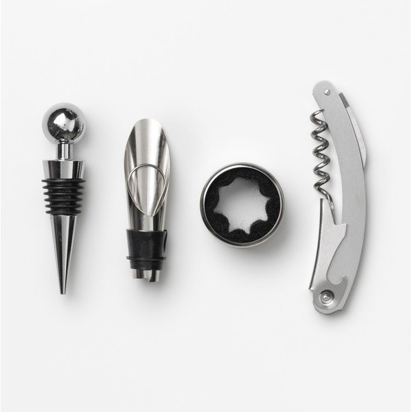 Rozsdamentes acél bor kiegészítő készlet The Essentials Wine Tools – Printworks