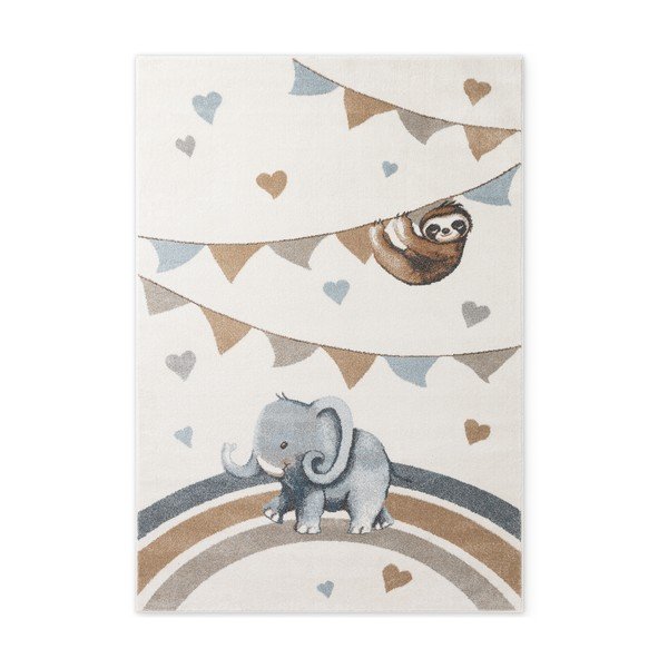 Krémszínű gyerek szőnyeg 160x230 cm Walk like an Elephant Rainbow Party – Villeroy&Boch