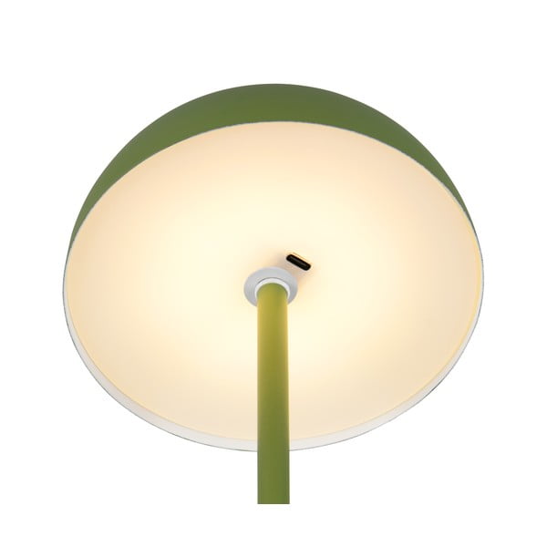 Zöld LED asztali lámpa fém búrával (magasság 21 cm) Munoz – Trio-image-4