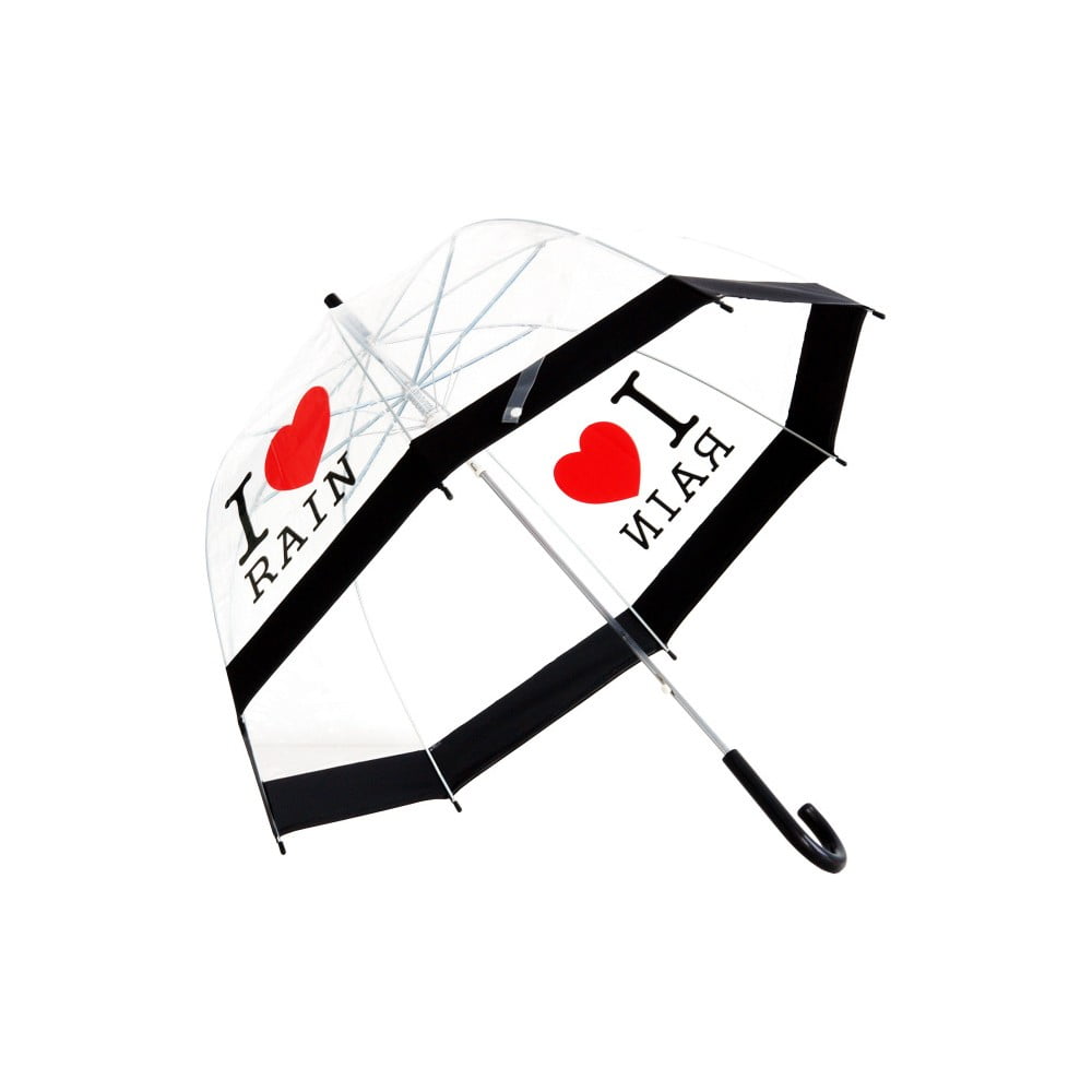 I Love Rain átlátszó esernyő, ⌀ 81 cm - Ambiance