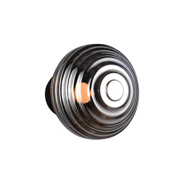 Sötétszürke USB üveg LED fali lámpa ø 15,5 cm Earl – Reality-image-3
