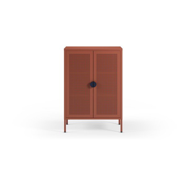 Terrakotta színű fém szekrény 70x100x40 cm Sayla – Marckeric-image-1